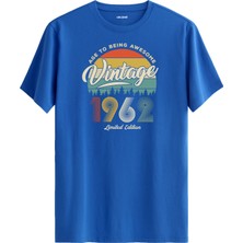 Colermi Vintage Tişört Nostalji 1962 Doğum Tarihli Bisiklet Yaka  Basic Tişört Vintage Tasarım Tişört