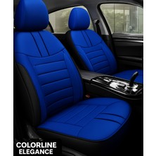 Tata Indigo 2006–2010 Colorline Elegance Serisi Deri Mavi Siyah Koltuk Kılıfı