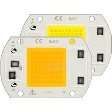 220 Volt 50 Watt Amber Projektör Cob LED Çipi