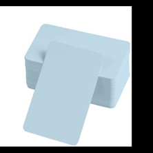 Boş Kelime Kartları 5x8 cm - 50 Adet Oval Kenarlı | Tabu & Not Kartları - Mavi