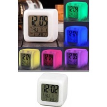 Renk Değiştiren Alarmlı Dijital Küp Saat