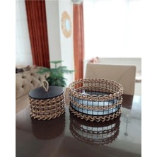 Hasır Dekoratif Doğal 2li Mini Sepet-Düzenleyici