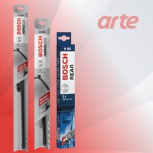 Bosch Peugeot 307 2000-2007 Uyumlu | Bosch Aeroeco Ön ve Arka Silecek Takımı | 3'lü Set