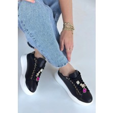 Gane Siyah Cilt Bağcıklı Spor Ayakkabı