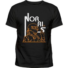 Lando Norris 4 Baskılı F1 Pamuklu Tshirt