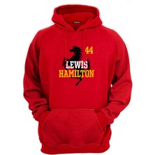 Scuderi Lewis Ham 44 Baskılı Pamuklu Hoodie