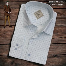 Linen Keten Klasik %100 Cotton Uzun Kollu Terletmeyen Tek Cepli Kapaklı Beyaz Gömlek (Regular Kalıp)