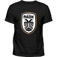 Paok Παοκ Πανθεσσαλονίκειος Αθλητικός Όμιλος Κωνσταντινοπολιτών Baskılı Pamuklu T-Shirt