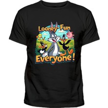 Herkes Looney T Hayranı Baskılı Pamuklu Çocuk Tshirt