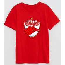 Dinamo București 1948 Kulüp Büyük Logo Baskılı Pamuklu Tshirt
