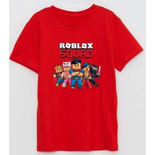Roblox Squad Baskılı Pamuklu Çocuk Tshirt