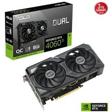 Asus RTX4060-TI 8gb Gddr6 128BIT 3xdp/hdmı (DUAL-RTX4060TI-O8G-SSD)
