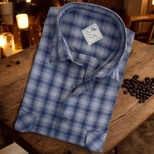 Linen Keten Klasik %100 Cotton Uzun Kollu Terletmeyen Iki Cepli Kapaklı Gri Gömlek (Regular Kalıp)