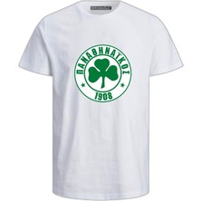 Panathinaikos Athena Παε Παναθηναϊκός Α.ο. Baskılı Pamuklu T-Shirt