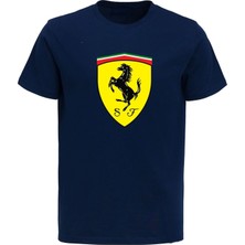 Sarı Zemin At Logolu Pamuklu Tshirt