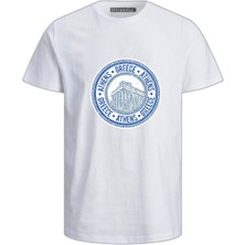 Athens Yuvarlak Baskılı Greece Pamuklu Tshirt