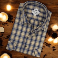 Linen Keten Klasik %100 Cotton Uzun Kollu Terletmeyen Tek Cepli Kapaklı Krem Gömlek (Regular Kalıp)