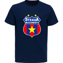 Steaua București (Fcsb) Büyük Baskılı Pamuklu Tshirt