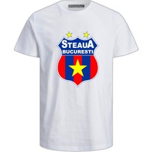 Steaua București (Fcsb) Büyük Baskılı Pamuklu Tshirt