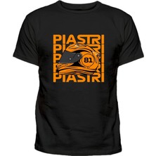 Oscar Piastri Baskılı F1 Pamuklu Tshirt