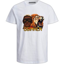 Aslan Baskılı Oshmhen Baskılı T-Shirt