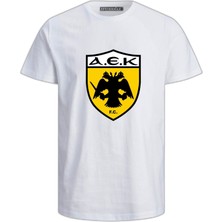 Aek Athens F.c. Baskılı Pamuklu T-Shirt