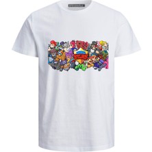Brawl Stars Karakterleri Bakılı Çocuk Pamuklu Tişört