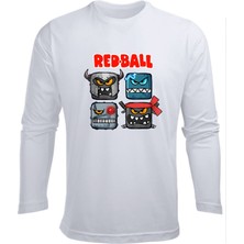 Red Ball Uzun Kol Çocuk Tişört Siyah Unisex Kesim