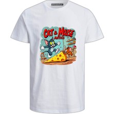 Cat&mouse Antics Baskılı Pamuklu Çocuk Tshirt