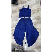 Otantik Nakış Işlemeli Harem Şalvar Pantolon Buluz Takım