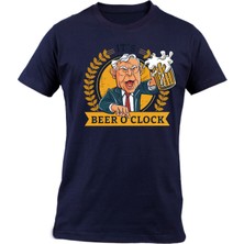 Beer O'clock Baskılı Bira Baskılı Pamuklu Tişört