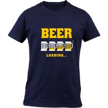 Beer Loading Baskılı Bira Baskılı Pamuklu Tişört