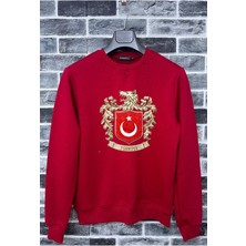 Büyük Türkiye Bozkurt Baskılı Milli Takım Logo Pamuklu Erkek Sweatshirt