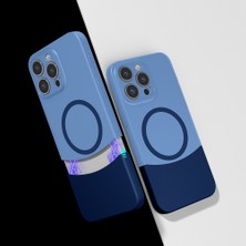 Iphone 15 Pro Max Ultra Ince Yapılı Çift Renkli Duble Magsafe Sert Silikon Kapak