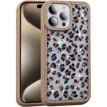 iPhone 14 Pro Max Kılıf Sim ve Taş Süslemeli Kaplio Premium Silicone Case Cover Kapak