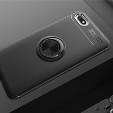 Huawei Y5 2018 Kılıf Metal Stant Olabilen Yüzüklü Flexring Premium Silikon Kılıf