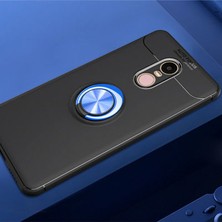 Redmi Note 4x Kılıf  Manyetik (Metal) Yüzüklü ve Stant Olabilen Rewon Premium Silikon Kapak