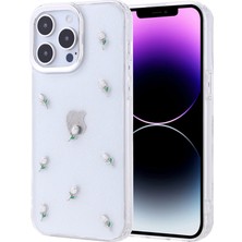 iPhone 14 Pro Max Küçük Figürlü Kamera Kısmı Çerçeveli Sert Shu Premium Silikon Kapak