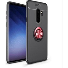 Samsung Galaxy S9 Plus Kılıf Metal Stant Olabilen Yüzüklü Flexring Premium Silikon Kılıf