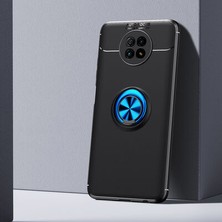 Redmi Note 9 5g Kılıf Metal Stant Olabilen Yüzüklü Flexring Premium Silikon Kılıf