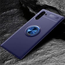 Samsung Galaxy Note 10 Kılıf  Manyetik (Metal) Yüzüklü ve Stant Olabilen Rewon Premium Silikon Kapak