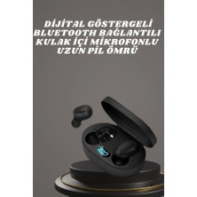 Kulaklık Dijital Göstergeli Bluetooth Bağlantılı Kablosuz Kulak Içi Mikrofonlu Dokunmatik Kontrol