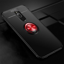 Redmi 8 Kılıf Metal Stant Olabilen Yüzüklü Flexring Premium Silikon Kılıf