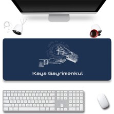 Sonictouch Ultragrand Isme Kişiye Firmaya Özel Emlakçı Gayrimenkul Ofisi Lacivert Xxl Klavye Mouse Pad 40X90CM