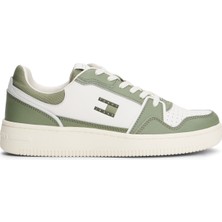 Tommy Hilfiger Beyaz - Haki Erkek Sneaker Tjm Retro Basket