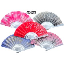 Plastik Kumaş Yelpaze 12'li Karışık OB-049