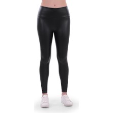 Almila Toparlayıcı Kalın Kemerli Deri Kadın Tayt 5014