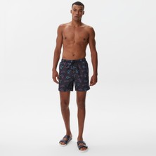 Nautica Erkek Siyah Baskılı Mayo Şort T35225T.0TB