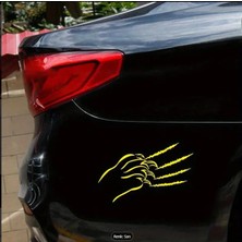 Araba Kaporta Pençe Çizik Sticker – Beyaz Renkli Dekoratif Araç Çıkartması