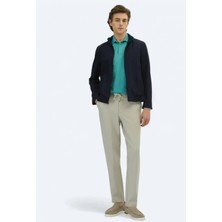 Lacivert Regular Fit Gizli Kapüşon Casual Dokuma Çift Taraflı Mont